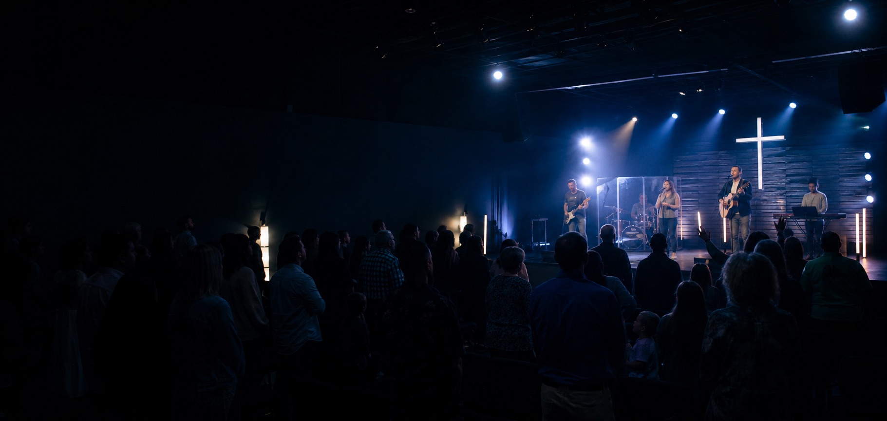 Community gathered for a Christian concert